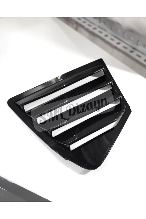 Civic Fb7 Butterfly Window Visor Cover Glossy Black Plastic 2012-2016