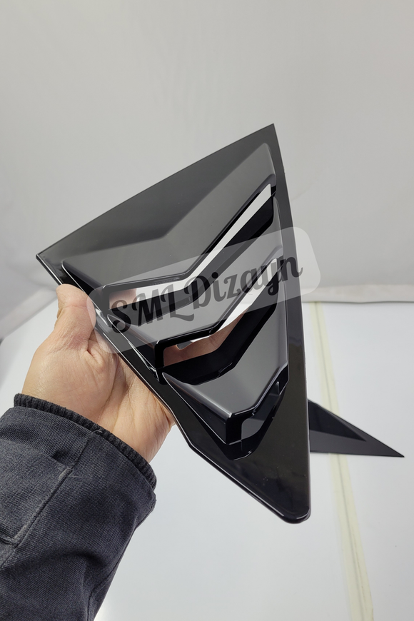 Civic Fe1 Butterfly Window Visor Coating Glossy Black Plastic 2022-2024