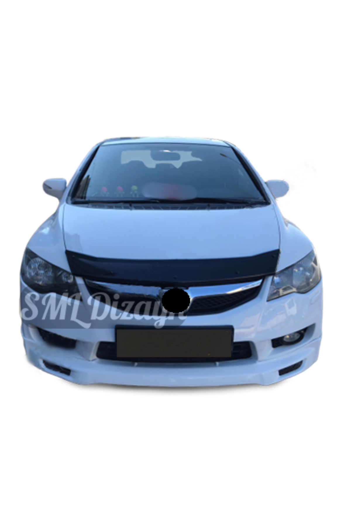 Civic Fd6 Front Hood Spoiler Hood Protection Mask Glossy Black
