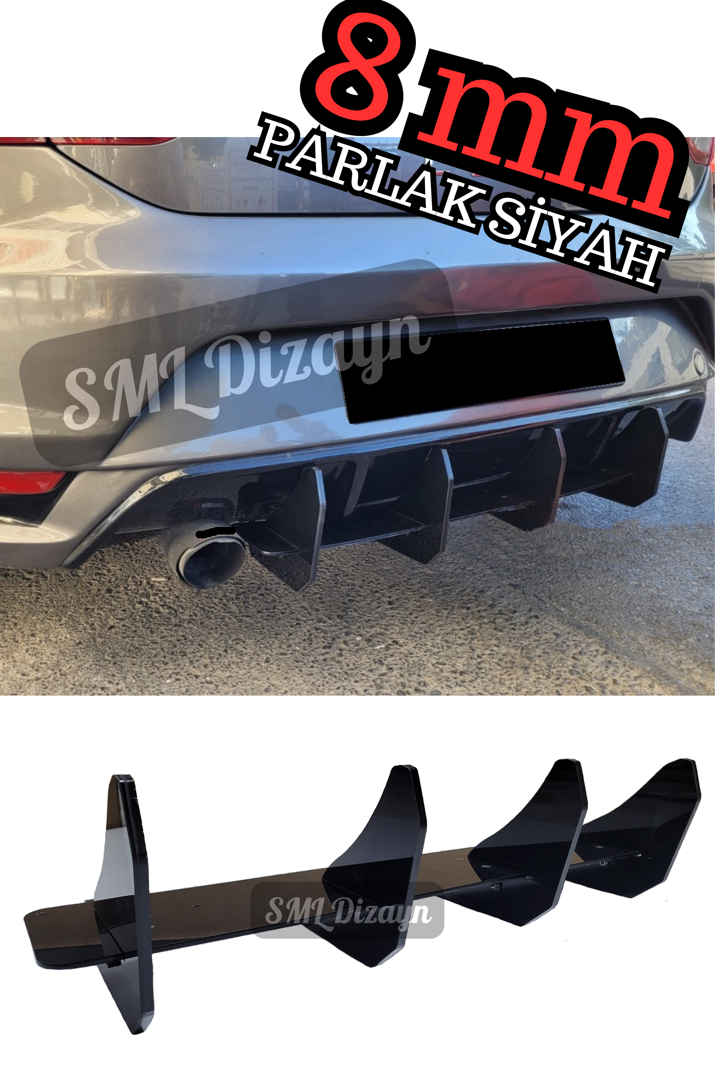 Seat Leon Mk3 - Mk3.5 Aero Tampon Uyumlu Difüzör Flap Seti (2013