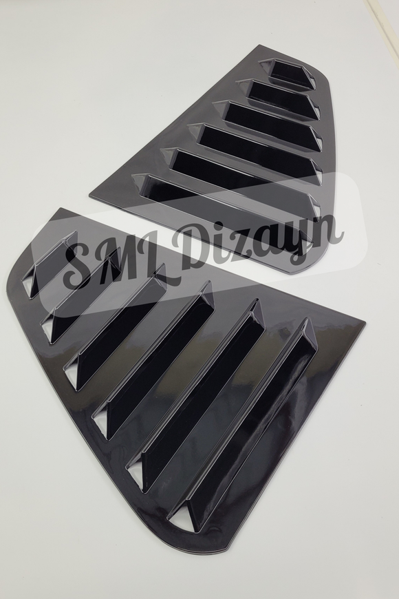 Golf 7-7.5 Butterfly Glass Visor Coating Glossy Black 2012-2020