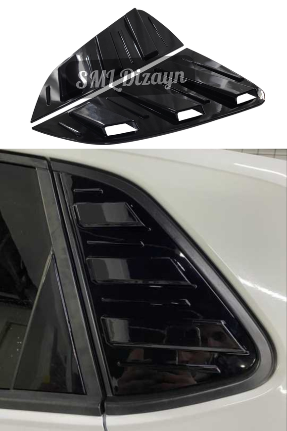 quarter window scoops louvers vents for volkswagen polo mk6-mk6.5 2018-2019-2020-2021-2022-2023-2024