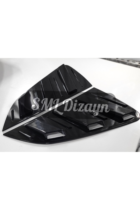 Polo Mk6-Mk6.5 Butterfly Glass Visor Coating Glossy Black 2018-2024