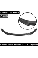 Upgrade your BMW F30 with M3 Taiwan bumper using a 3D Carbon Look ABS Front Bumper Lip. Flexible plastic, ready to install, high-speed stability!