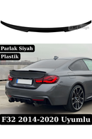 Upgrade your BMW 4 Series F32 Coupe (2014-2020) with an M4 Style Piano Black Rear Trunk Spoiler. Durable ABS plastic, ready to install, drill-free fitment!