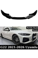 Upgrade your BMW 4 Series G22/G23 M Sport with a 1-Piece Piano Black Vacuum Plastic Front Lip. Perfect fitment, M Performance style, high-speed stability!