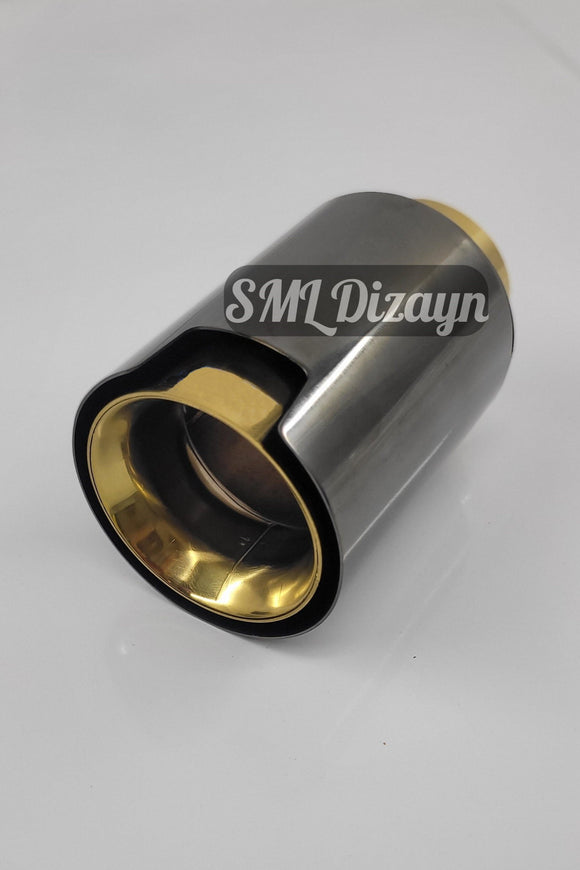 100lük egzoz ucu altın sarısı gold 