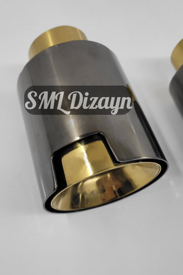 altın sarısı egzoz ucu