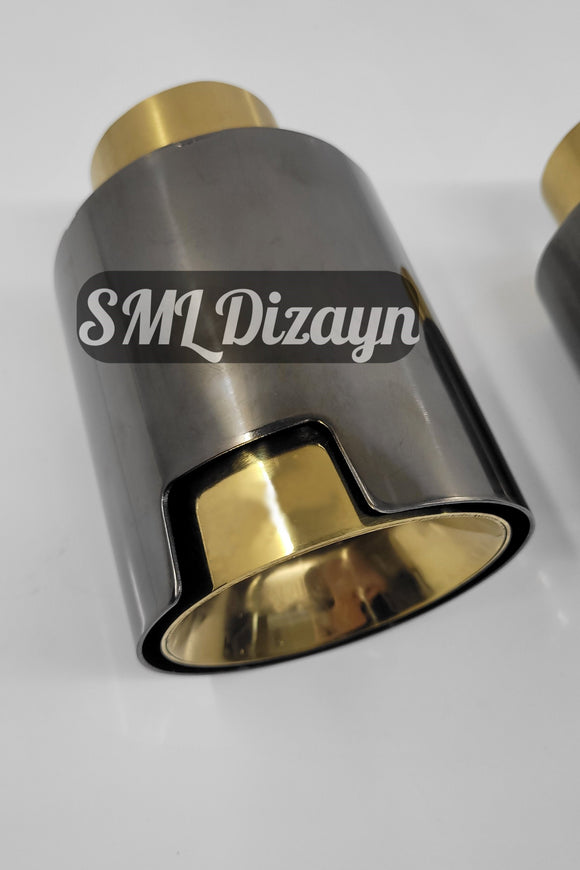 altın sarısı egzoz ucu