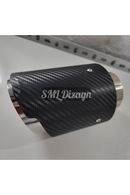 3.93 inches exhaust tip tail pipe carbon look