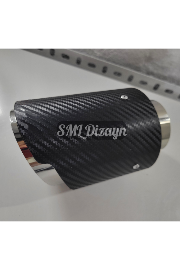 3.93 inches exhaust tip tail pipe carbon look