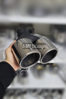 100lük büyük çiftli oval egzoz-egsoz-egzos ucu başlığı kafa