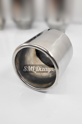 100lük düz egzoz egzos egsoz ucu başlığı kafa