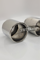 3.93 inch round exhaust tip pipe