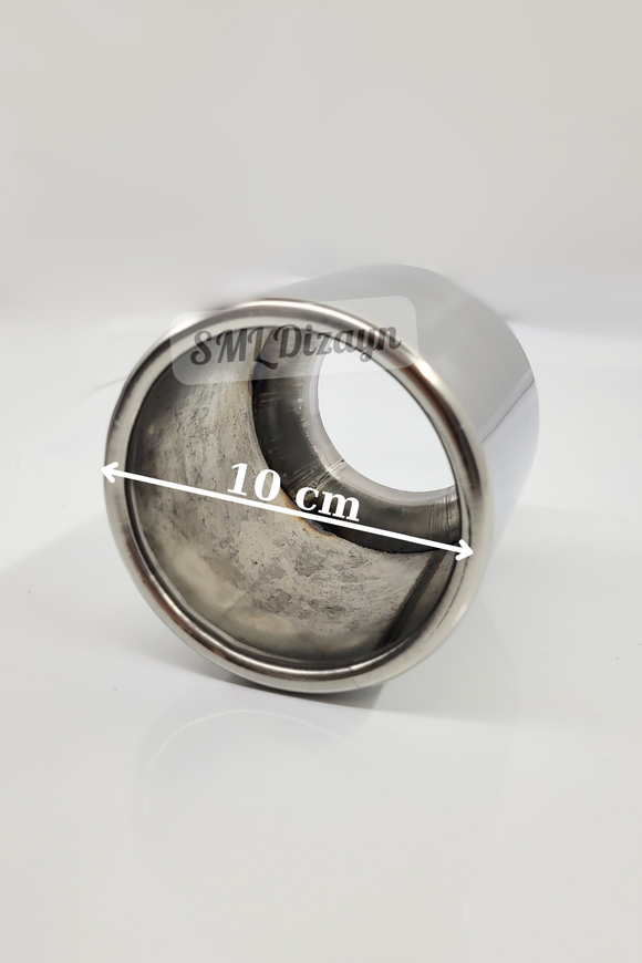 100mm düz egzoz egzos egsoz ucu başlığı kafa