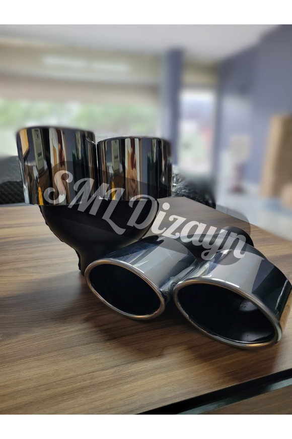 3.93 inches dual exhaust tips tails pipes