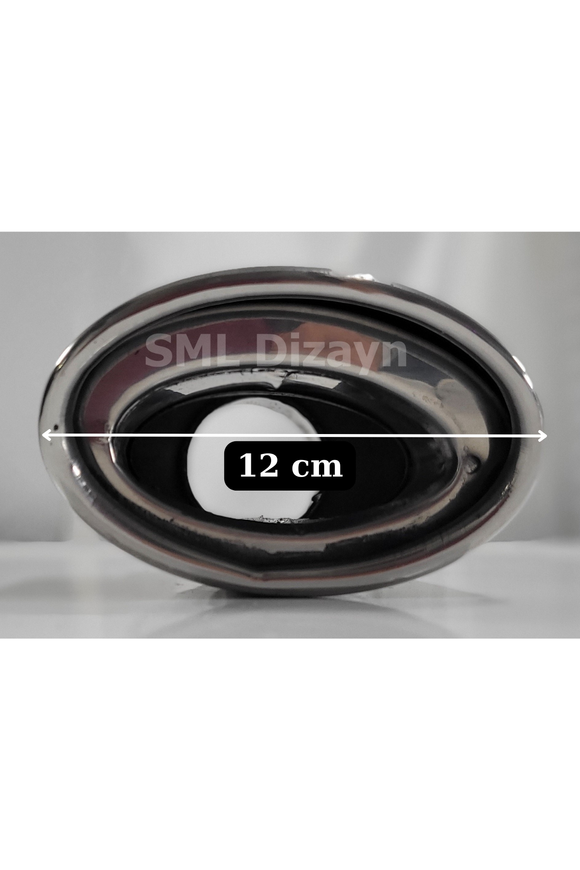 4.72 inches oval exhaust tip tail pipe