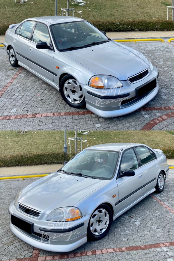 front lip splitter for 1996-1997-1998 honda civic 6th gen ies ej-ek