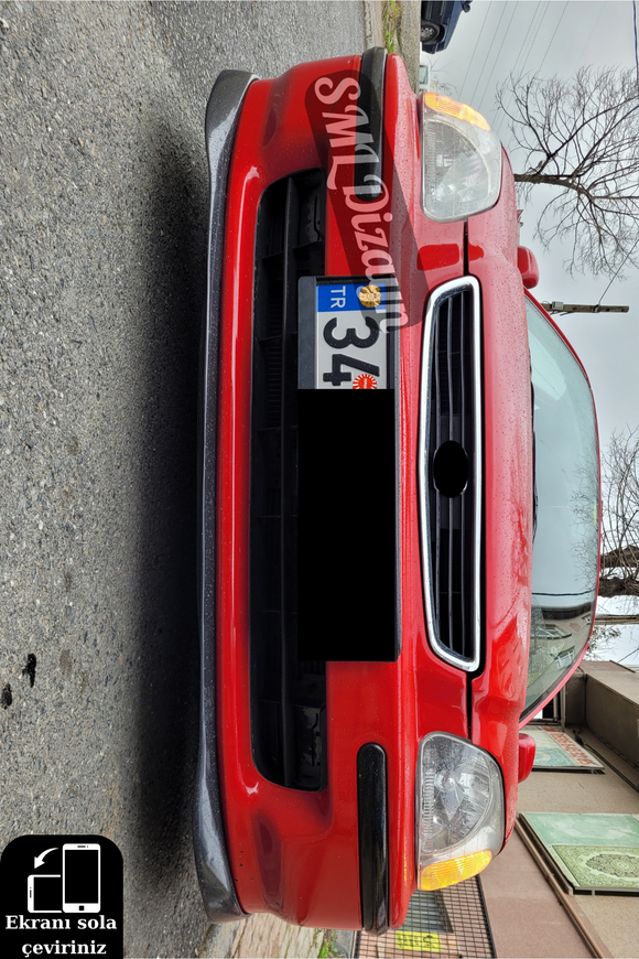 1996-1997-1998 red honda civic ies ek sir lip front splitter