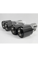 90 mm Ithal Universal M Logolu Karbon Gorunum Ciftli Egzoz Ucu Satin Al – Kelepceli Sag Sol Takim