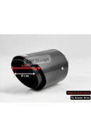 Upgrade your diffuser with Universal 90mm Single M Color Carbon Look Exhaust Tip. High heat resistant chrome inner core with M stripes, single piece fitment!