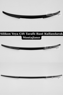 BMW 4 Serisi F32 Coupe (2014-2020) uyumlu Parlak Siyah M4 Stil Bagaj Spoileri! Esnek ABS plastik, montaja hazır Piano Black görünüm, delmesiz kolay kurulum.