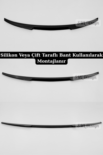 BMW 4 Serisi F32 Coupe (2014-2020) uyumlu Parlak Siyah M4 Stil Bagaj Spoileri! Esnek ABS plastik, montaja hazır Piano Black görünüm, delmesiz kolay kurulum.