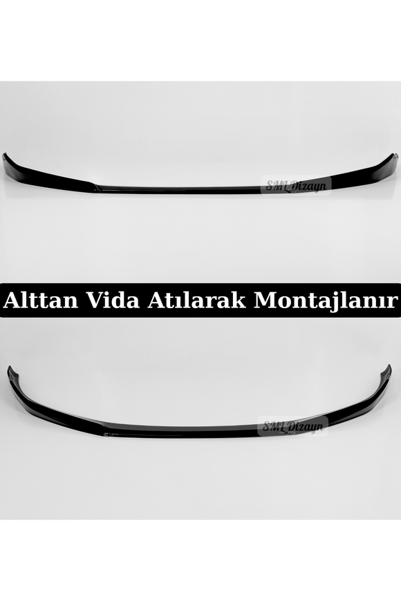BMW G30 M5 ön tamponlu araçlara özel Parlak Siyah ABS Ön Tampon Lipi! Esnek yapılı, montaja hazır Piano Black görünüm, alttan vidalı sağlam kurulum.