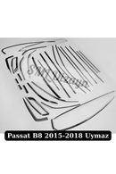 Upgrade your VW Passat B8.5 (2019-2023) with a 30-Piece 304 Stainless Steel Chrome Trim Kit. Mirror polished finish, non-destructive easy stick-on fitment!