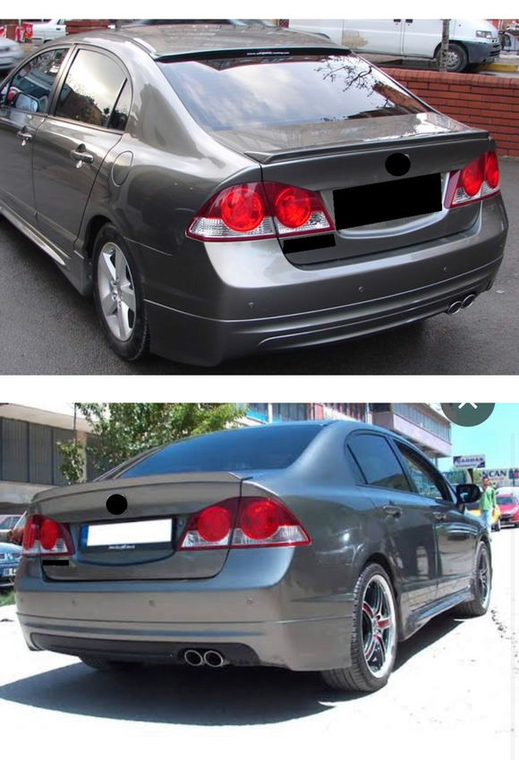 rear diffuser lip for 2006-2007-2008-2009-2010-2011 honda civic 8th gen fd6 