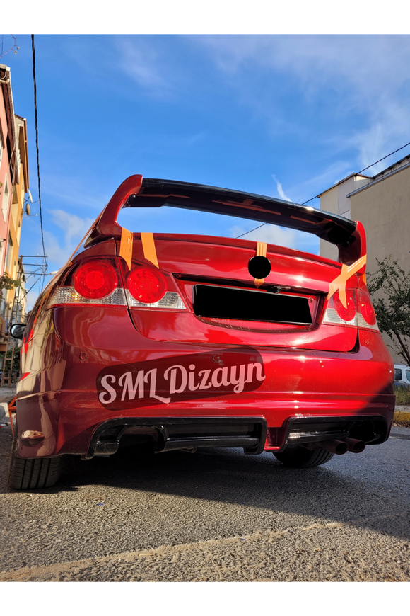 2006-2007-2008-2009-2010-2011 honda civic fd6 mugen rr arka ek tampon difüzör difizör