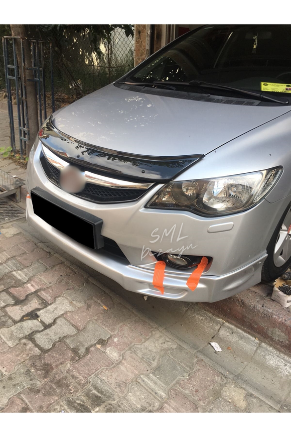 Civic Fd6 Front Additional Spoiler Unpainted Plastic 2009-2011 Facelifted Body 