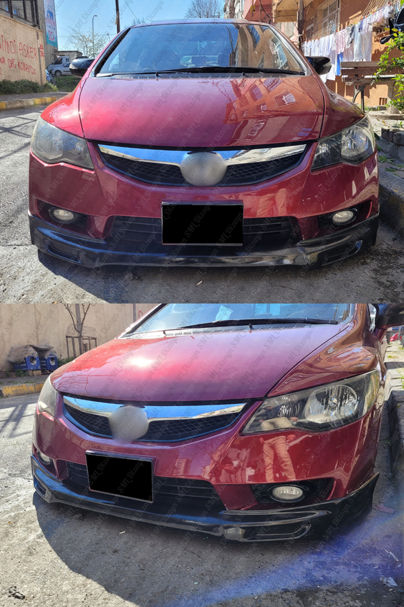 front lip splitter for 2009-2010-2011 honda civic 8th gen fd6