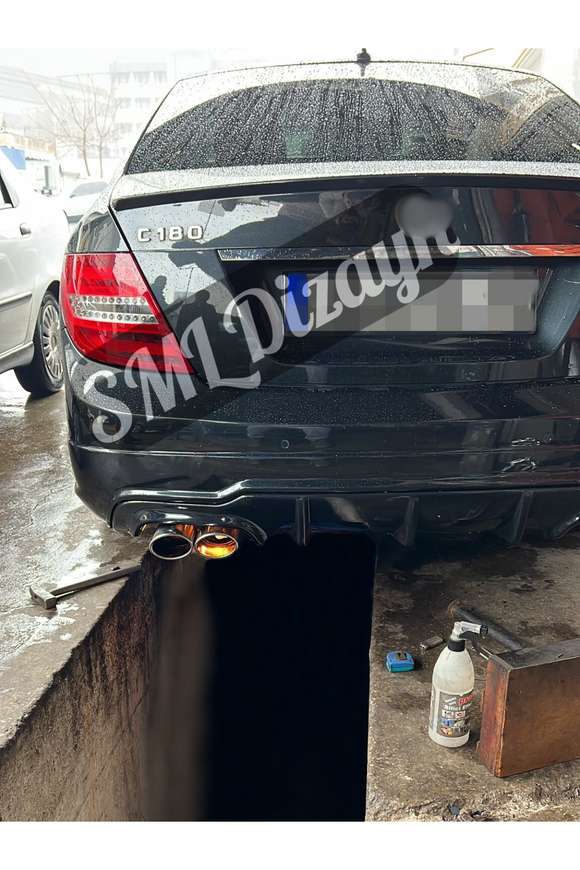 rear diffuser lip for mercedes w204 amg facelift