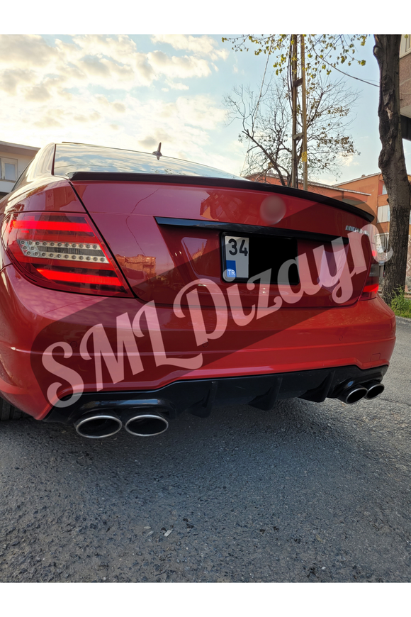 rear diffuser lip for mercedes w204 amg facelift