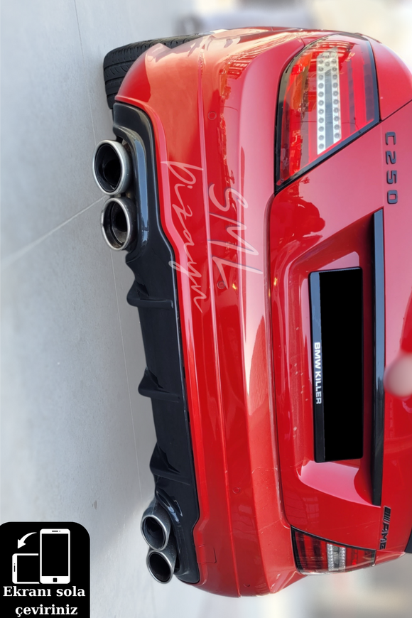 rear diffuser lip for 2011-2012-2013-2014 mercedes w204 amg facelift