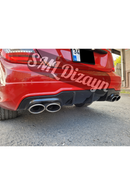 rear diffuser lip for 2011-2012-2013-2014 mercedes w204 amg facelift