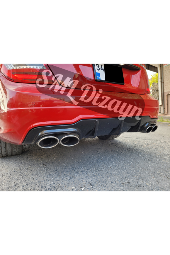 rear diffuser lip for 2011-2012-2013-2014 mercedes w204 amg facelift
