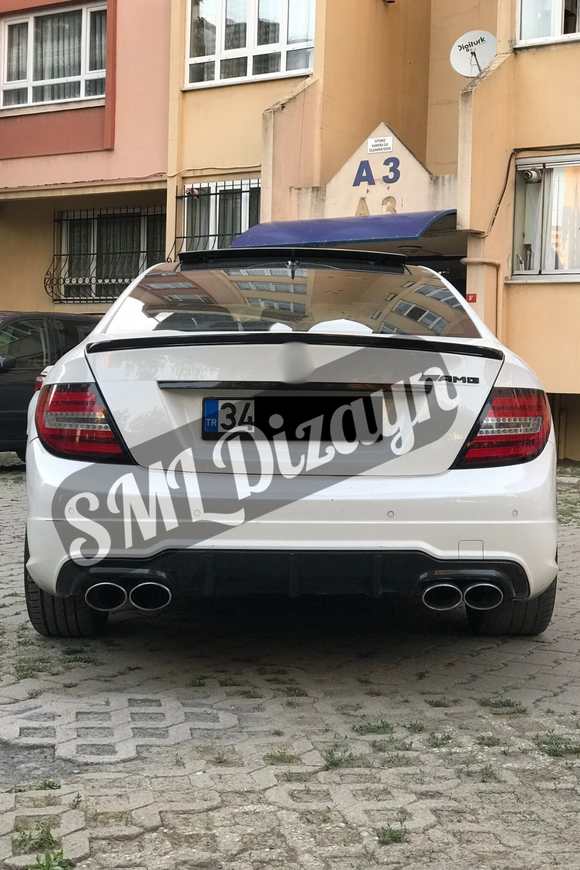 arka tampon difüzör difizör 2011-2012-2013-2014 mercedes w204 amg c180-c200