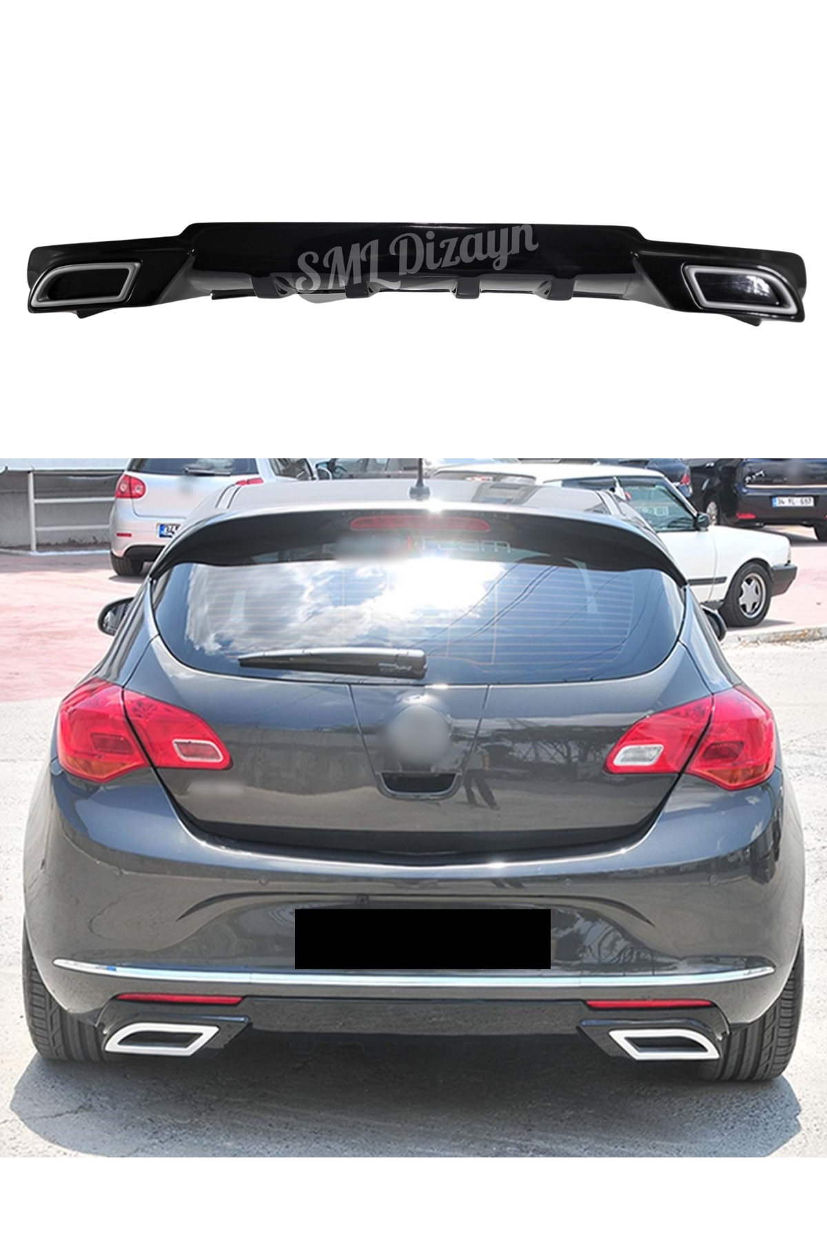 Astra J Exhaust View Diffuser Rear Additional Plastic Unpainted 2012-2 ...