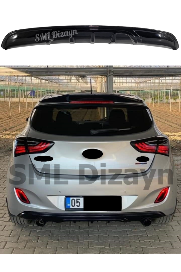 2012-2013-2014-2015-2016-2017 hyundai i30 custom difüzör difizör arka ek