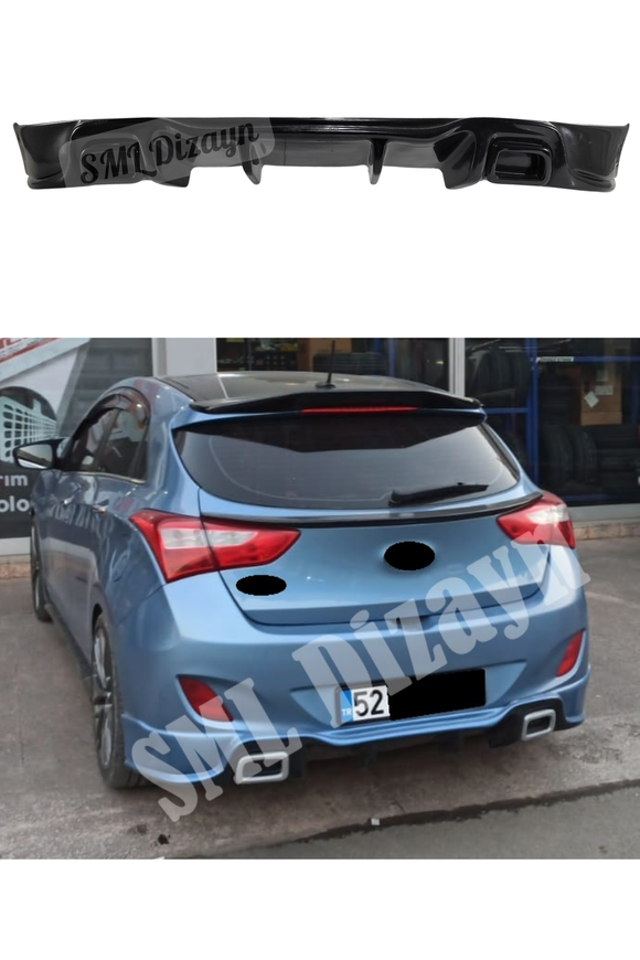 2012-2013-2014-2015-2016-2017 hyundai i30 rs arka ek tampon difüzör difizör 