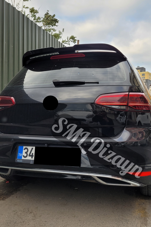 rear diffuser chrome r line for 2012-2013-2014-2015-2016-2017 volkswagen golf 7