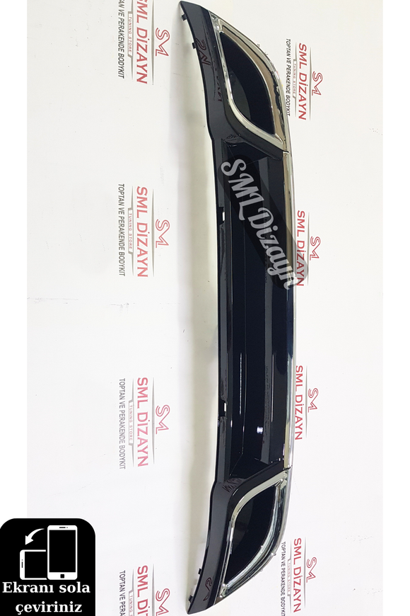 rear diffuser chrome r line for 2012-2013-2014-2015-2016-2017 volkswagen golf 7