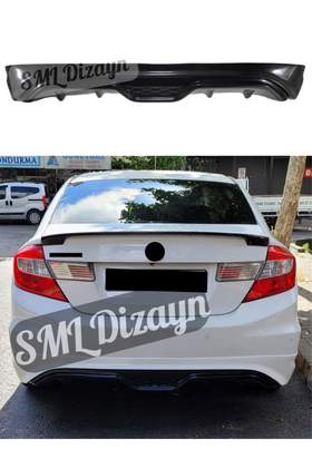 2012-2013-2014-2015-2016 honda civic fb7 arka ek tampon difüzör difizör difrizör difrüzör custom