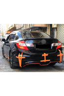 rear diffuser lip for 2012-2013-2014-2015-2016 honda civic 9th gen fb7
