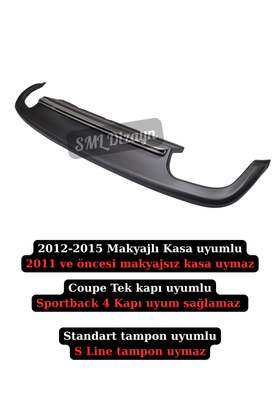 2012-2013-2014-2015 audi a5 coupe difüzör