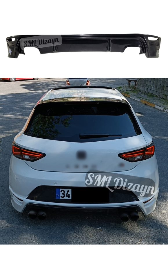 2013-2014-2015-2016 seat leon mk3 style aero arka ek difüzör difizör