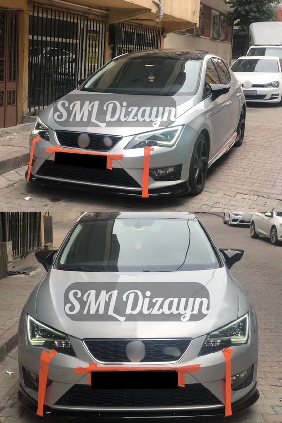 front lip splitter for 2013-2014-2015-2016 seat leon mk3 fr 