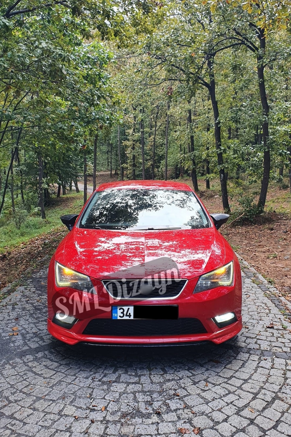 red seat leon mk3 front lip splitter